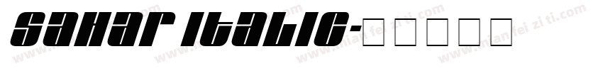 sahar italic字体转换